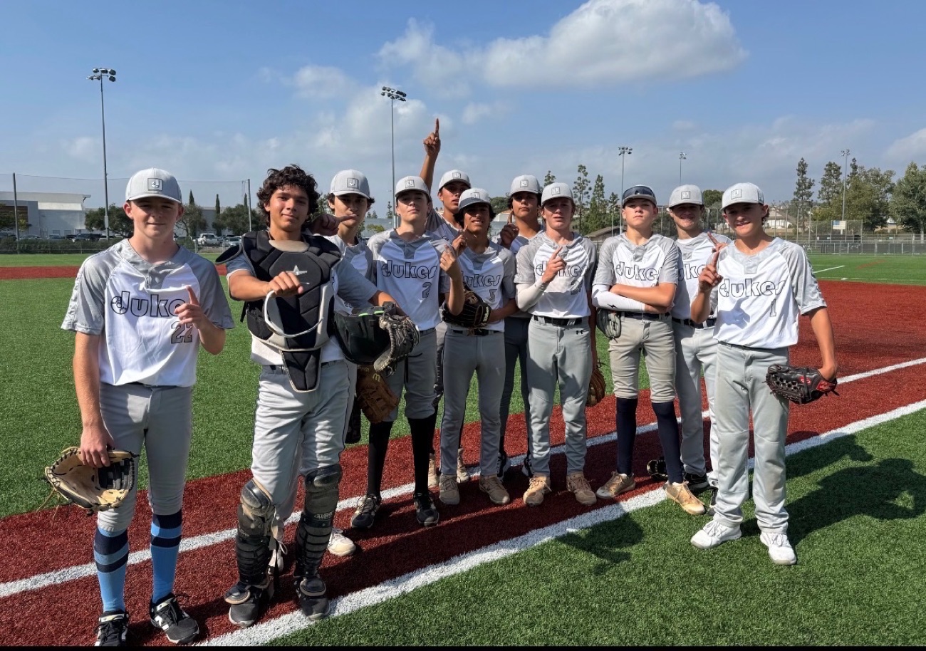 Dukes team on the turf